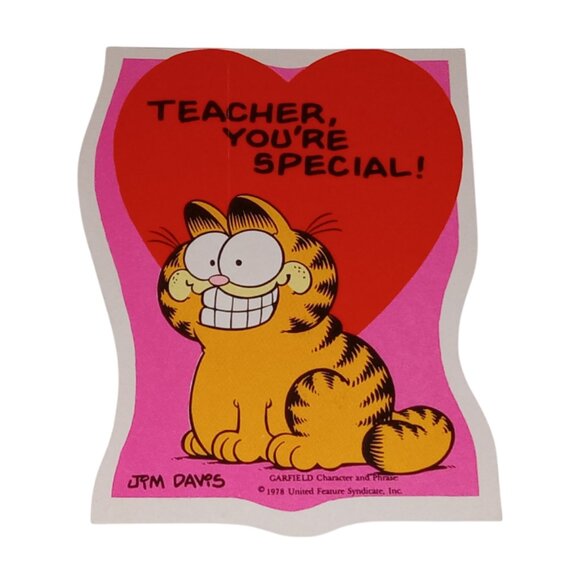🎯 Vintage Garfield 1978 Valentines Card, Jim Davis - Picture 1 of 4